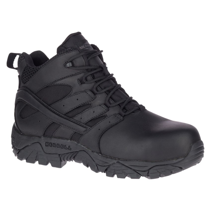 Bottes de Securite Merrell Moab 2 Mid Tactical Response Waterproof Comp Toe Noir Femme | U.D.GHHB